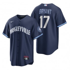 Chicago Cubs Kris Bryant Navy 2021 City Connect Replica Jersey