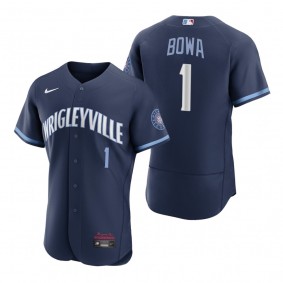 Men's Chicago Cubs Larry Bowa Navy 2021 City Connect Authentic Jersey