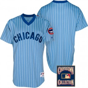 Male Chicago Cubs Light Blue Throwback Turn Back The Clock Jersey