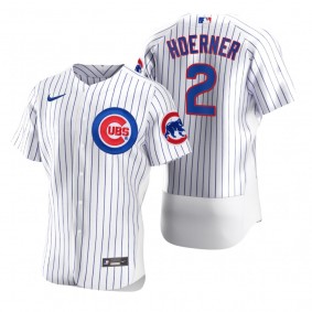 Men's Chicago Cubs Nico Hoerner Nike White Authentic Home Jersey