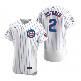 Chicago Cubs Nico Hoerner White Fergie Jenkins Logo Authentic Jersey