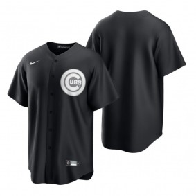 Chicago Cubs Nike Black White Replica Team Jersey