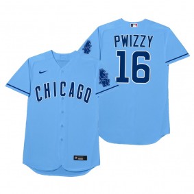 Chicago Cubs Patrick Wisdom Pwizzy Blue 2021 Players' Weekend Nickname Jersey