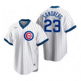 Chicago Cubs Ryne Sandberg Nike White Cooperstown Collection Home Jersey