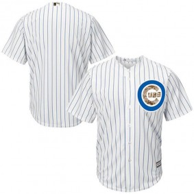 Male Chicago Cubs White Camo Home Memorial Day Team Jersey