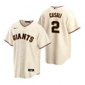 San Francisco Giants Curt Casali Nike Cream Replica Home Jersey