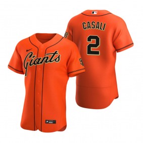 Men's San Francisco Giants Curt Casali Nike Orange Authentic Alternate Jersey