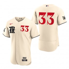 Dane Dunning Texas Rangers Cream 2023 City Connect Authentic Jersey
