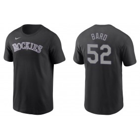 Men's Colorado Rockies Daniel Bard Black Name & Number T-Shirt