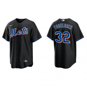 Men's New York Mets Daniel Vogelbach Black Replica Alternate Jersey