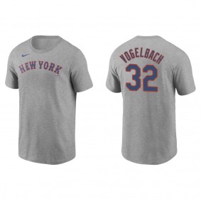 Men's New York Mets Daniel Vogelbach Gray Name & Number T-Shirt