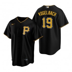 Men's Pittsburgh Pirates Daniel Vogelbach Nike Black Replica Alternate Jersey