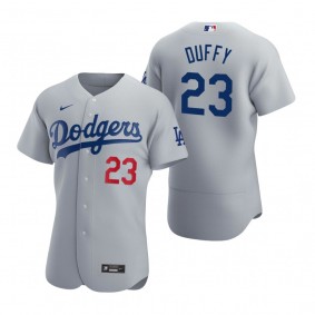 Men's Los Angeles Dodgers Danny Duffy Nike Gray Authentic Alternate Jersey