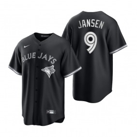 Men's Toronto Blue Jays Danny Jansen Nike Black White 2021 All Black Fashion Replica Jersey