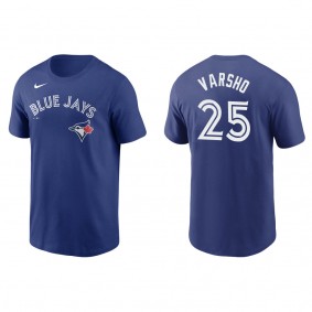 Daulton Varsho Men's Toronto Blue Jays Vladimir Guerrero Jr. Nike Royal Name & Number T-Shirt