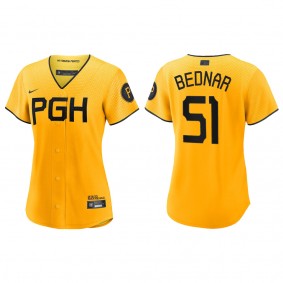 David Bednar Women Pittsburgh Pirates Gold 2023 City Connect Replica Jersey