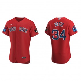 David Ortiz Boston Red Sox Red 2022 Little League Classic Authentic Jersey