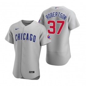 Men's Chicago Cubs David Robertson Gray Authentic Road Jersey
