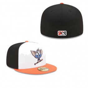 Men's Delmarva Shorebirds Black Orange Marvel x Minor League 59FIFTY Fitted Hat