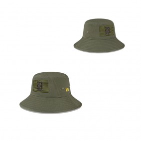 Men's Detroit Tigers Green 2023 Armed Forces Day Bucket Hat
