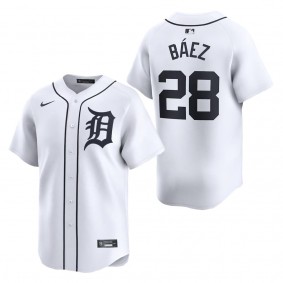 Men's Detroit Tigers Javier Baez White Home Limited Player Jersey