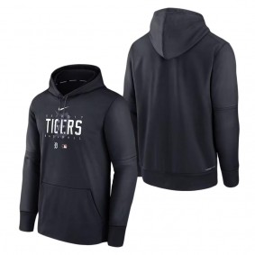Men's Detroit Tigers Navy Authentic Collection Pregame Performance Pullover Hoodie