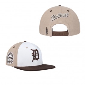 Detroit Tigers Pro Standard Chocolate Ice Cream Drip Snapback Hat White Brown