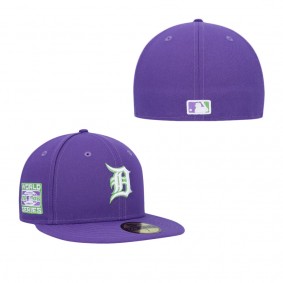 Men's Detroit Tigers Purple Lime Side Patch 59FIFTY Fitted Hat