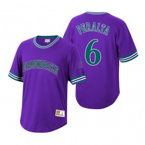 Arizona Diamondbacks David Peralta Mitchell & Ness Purple Cooperstown Collection Wild Pitch Jersey T-Shirt