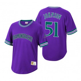Arizona Diamondbacks Randy Johnson Mitchell & Ness Purple Cooperstown Collection Wild Pitch Jersey T-Shirt