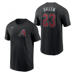 Men's Arizona Diamondbacks Zac Gallen Black 2024 Fuse Name & Number T-Shirt
