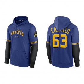 Diego Castillo Seattle Mariners Royal 2023 City Connect Pregame Performance Pullover Hoodie