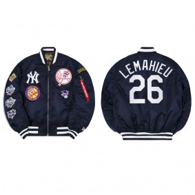 Men's New York Yankees DJ LeMahieu Navy Alpha Industries Jacket