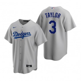 Men's Los Angeles Dodgers Chris Taylor Nike Gray Replica Alternate Jersey