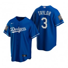 Men's Los Angeles Dodgers Chris Taylor Royal 2020 World Series Replica Jersey