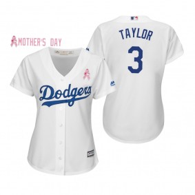 Chris Taylor Los Angeles Dodgers White 2019 Mother's Day Jersey