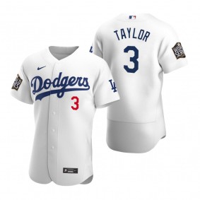 Los Angeles Dodgers Chris Taylor Nike White 2020 World Series Authentic Jersey