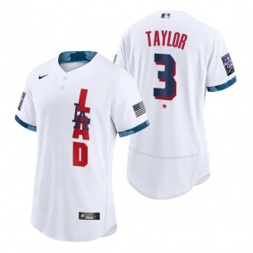 Men's Los Angeles Dodgers Chris Taylor White 2021 MLB All-Star Game Authentic Jersey