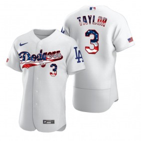 Chris Taylor Los Angeles Dodgers White 2020 Stars & Stripes 4th of July Jersey