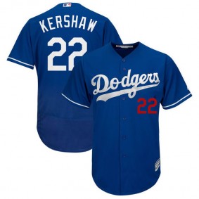 Male Los Angeles Dodgers Clayton Kershaw #22 Royal Collection Flexbase Player Jersey