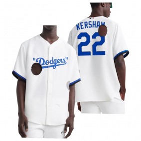 Los Angeles Dodgers Clayton Kershaw White Meteor Holes Jersey