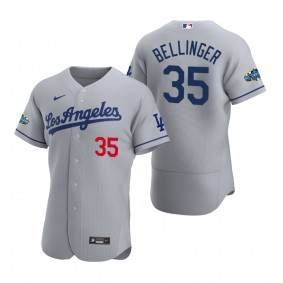 Los Angeles Dodgers Cody Bellinger 2020 Road Patch Gray Authentic Jersey