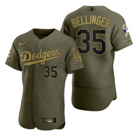 Los Angeles Dodgers Cody Bellinger Green 2021 Salute to Service Digital Camo Jersey