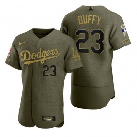 Los Angeles Dodgers Danny Duffy Green 2021 Salute to Service Digital Camo Jersey