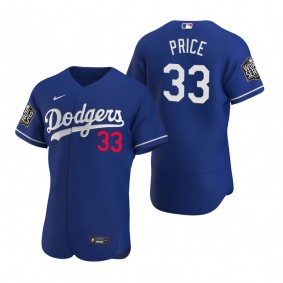 Men's Los Angeles Dodgers David Price Nike Royal 2020 World Series Authentic Jersey