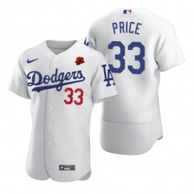 Los Angeles Dodgers David Price White 2021 Memorial Day Authentic Jersey