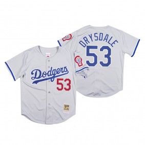 Los Angeles Dodgers Don Drysdale Gray 1981 Authentic Jersey