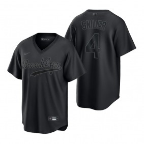 Brooklyn Dodgers Duke Snider Fashion Replica Black Pitch Black Jersey