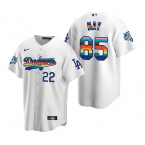 Los Angeles Dodgers Dustin May White 2022 Pride Night LGBTQ Jersey