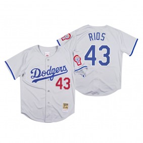 Los Angeles Dodgers Edwin Rios Gray 1981 Authentic Jersey